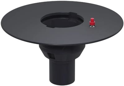Aco Afvoerlich.360x180mm DN70, 90° met kleefflens gegrond