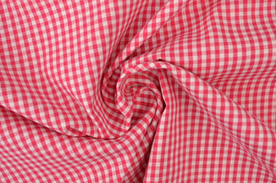Ruitjesstof - Donkerroze 2,5mm ruit - 1 meter - Per meter - 150cm breed