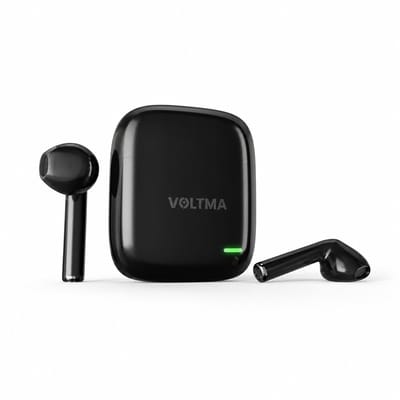 Voltma Harmony Draadloze Oordopjes - Bluetooth 5.3 Oortjes Draadloos - In-Ear Sport Oordopjes met Type-C Case - Earbuds met Automatische Koppeling - Standby Tijd 100 Uur voor Sporten & Reizen - Wit – Zwart - Roze