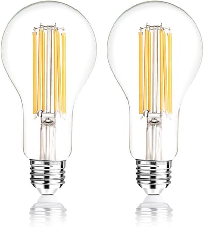 E27 Lamp 200W Equivalent | 18W A70 Koudwit 4000K - 3000 Lumen, 2 Stuks