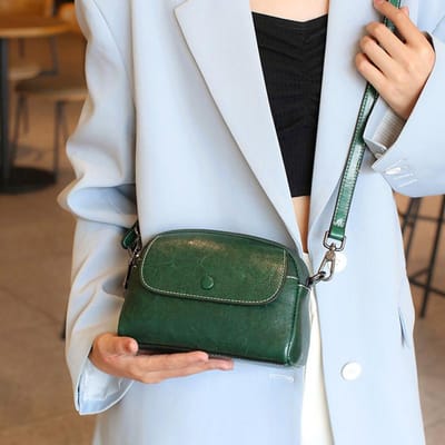 Nieuwe Moeder Echte Leren Dames Tas Mobiele Telefoontas Eén-schouder Crossbody Tas Dames High-end Mini Tas gray