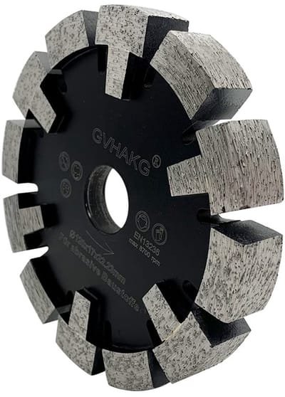 Diamantfrees Schijf - Slijpschijf - Vloer Groeven Frezen - T-Beschermsegment - 120 mm - Zwart
