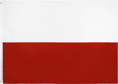 Scoby - Poolse Vlag - Polish Flag - Polen - 90x150cm - Original Colors - Strong Quality - Inclusief Bevestigingsringen
