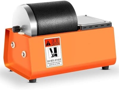Elektrische Steenpolijster - Polijstmachine Hobby - Stenen Verfraaien - Geluidsarme Werking - 2.5 KG Capaciteit - Grijs