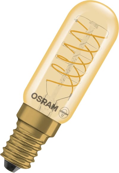 Osram Vintage 1906 LED Special Shapes E14 Tubular Amber 4.8W 420lm - 822 Zeer Warm Wit | Dimbaar - Vervangt 40W
