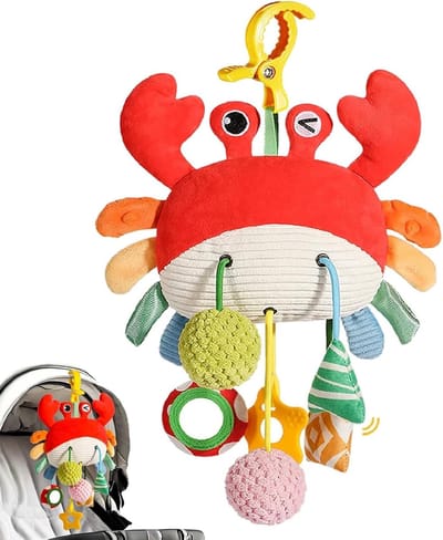 Kinderwagenspeelgoed voor baby's van 0 tot 12 maanden, sensorisch speelgoed voor baby's van 0, 3, 6, 9, 12 maanden, vroeg educatief speelgoed voor kinderwagen, auto, pasgeborenen, hangend