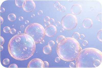 Badmat 90x60 cm - Antislip - Pastel - Bubbels - Dromerig - Badmatten voor badkamer - Badkamermat - Douchemat - Badkamer mat