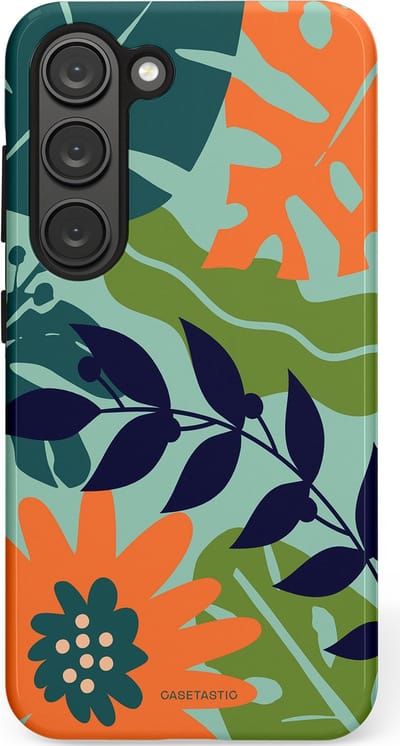 Casetastic Hoesje Geschikt voor Samsung S23 - Stijlvolle Beschermende Duo-layer Case - Wildbloei