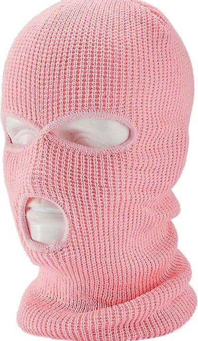 Bivakmuts Driegats I Facemask I Skimuts I Bivak I I Wintersport I Motor/Schooter/Fiets Muts I Universeel / One Size I Lichtroze