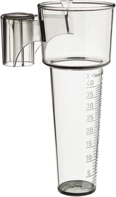 TFA Regenmeter/neerslagmeter - analoog - grijs - kunststof - 20 cm - zonder stok - buiten/tuin