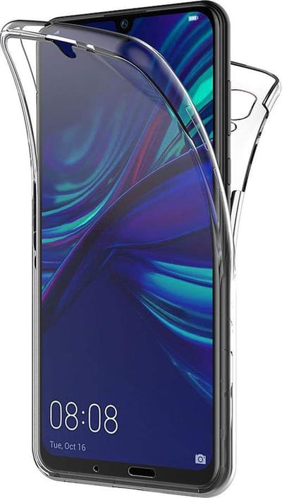 Hoesje geschikt voor Huawei P Smart 2019 - 360 Graden Case 2 in 1 Hoes Transparant + Ingebouwde Siliconen TPU Cover Screenprotector