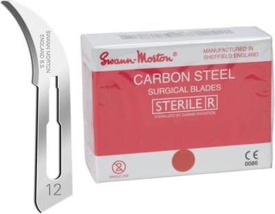 Swann Morton Scalpelmesjes - Steriel - Mesnummer 12 - REF 0204