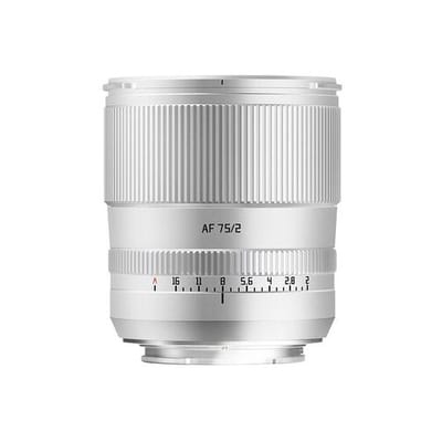 TTArtisan AF 75mm f/2   Sony FE-vatting zilver