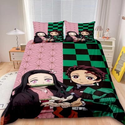 Dekbedovertrek Demon Slaye 3D Exquisite Muichiro tokito Anime Digitale Print Beddengoed Set Dekbed Bed Jeugd Huisdecoratie Jongens Cadeau 135x200cm