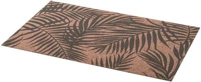 Secret de Gourmet tafel placemats Palm Tree - grijs/bruin - linnen mix - 45 x 30 cm - Onderleggers