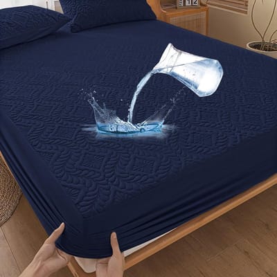 Matrasbeschermer 140 x 200 cm - 3D patroon - Super absorberend - Beschermt uw matras - ShopVlot