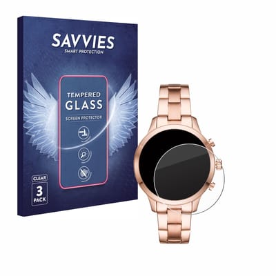 Savvies - Glas Screenprotector voor Michael Kors Access Runway (41 mm) - Gehard Beschermglas 9H 3 Stuks