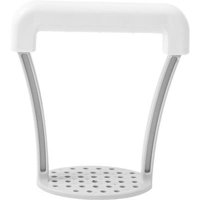 Geperste aardappelstamper, rijstpers, puree-sapmaker, duwer, gladde aardappelpuree, crusher, fruitgereedschap, keukenbenodigdheden white