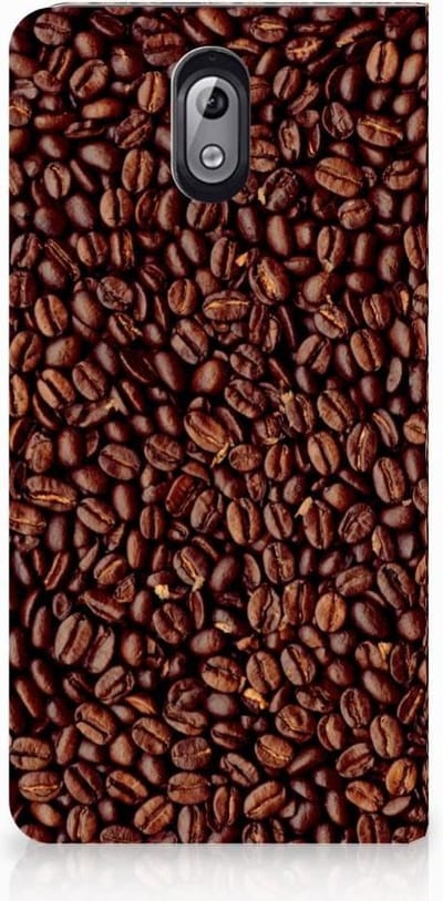 Nokia 3.1 (2018) Flip Style Cover Koffiebonen