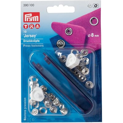 Naaivrijdrukknopen JERSEY 8 mm zilverkleurig 10 st. - Drukknopen Jersey - Prym