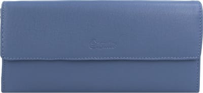 Esquire Leren Portemonnee Viktoria Ladies Long Wallet Dove Blue Lichtblauw