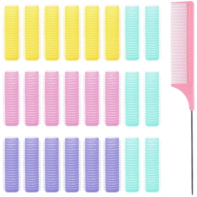 Dailygoody - Haarkrulspelden - Geventileerde Rollen - 24 Stuks - Rattenstaartkam - Krullen - Unisex Haarverzorging