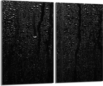 TMK ArtDeko - Beschermplaat - 2x30x52 - Zwart Glas - Multifuntioneel