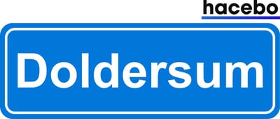 Hacebo - Plaatsnaam Sticker - 29x10 CM - Doldersum sticker - Verkeersborden sticker - grappige cadeaus - Doldersum