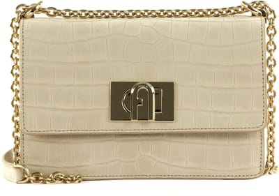 FURLA Leren Schoudertas Avondtas 1927 Mini Crossbody 20 Fullmoon Beige