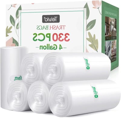 Vuilniszakken - Kleine zakken - Huishoudelijk gebruik - Sterk materiaal - 330 stuks - Transparant