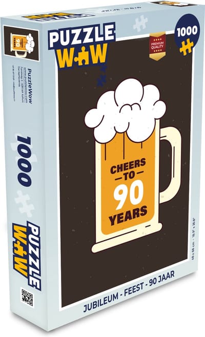 Puzzel Jubileum - Feest - 90 Jaar - Legpuzzel - Puzzel 1000 stukjes volwassenen