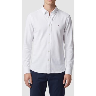 Tommy Hilfiger Knit Pique Shirt White Taglia: S | Camicie Business Outlet | Uomo | Bianco