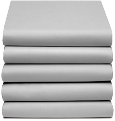 Percale Hoeslaken - Luxe Slaapcomfort - 90x200 cm - Eenpersoons - Hoekhoogte 25 cm - Licht Grijs - Restant Actie!