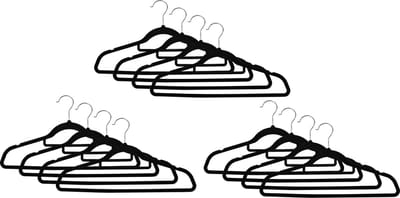 Benson Kledinghangers - 12x - kunststof - draaihaak - buigbaar - 44 cm - Klerenhangers