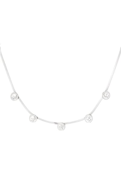 Yehwang Coin Flat chain ketting | Zilver