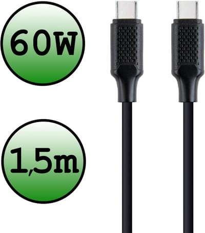 USB C Oplader 60W - USB C Kabel - USB C naar USB C Kabel 1.5 meter