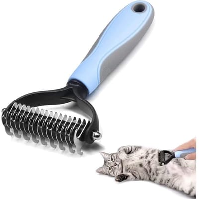 Verzorgingsborstel - Hond - Verzorgingshark - Ergonomisch - Lange haren - Zacht voor de huid