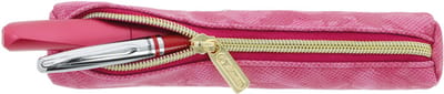 Herlitz Bright Animals, Zachte etui, Polyurethaan (PU), Roze, Monochromatisch, Rits, Adolescenten