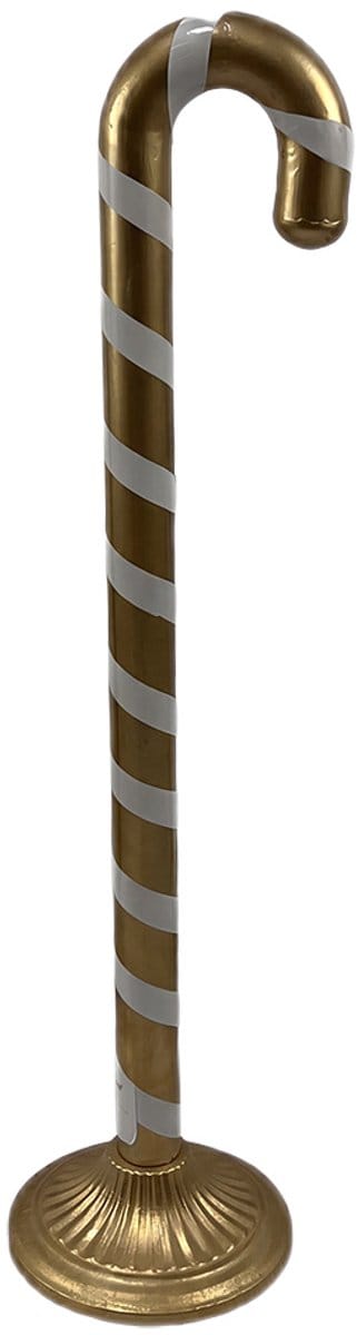 Clayre & Eef Kerstdecoratie Zuurstok Goudkleurig Metaal