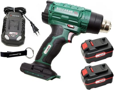 Accu Heteluchtpistool - Warmtepistool Draadloos - Verwarmen en Losmaken - 2 Temperatuurstanden - 20V - Groen
