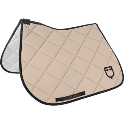 Technisch stoffen springzadeldoek met logo voor paard Equestro