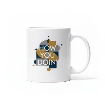 330ml “How You Doin’?” Mok – Grappige Quote Koffiebeker, Cadeau voor Koffie & Thee Liefhebbers