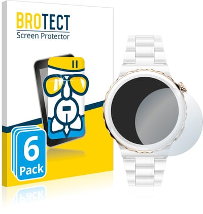 Screenprotector 6 Stuks voor Huawei Watch GT 3 Pro Ceramic (43mm) Beschermglas transparant