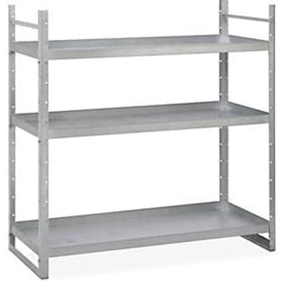 Stelling depot 320 en 400 CEMO voor gevaarlijke stoffen, B 1350 x D 610 x H 1350 mm, staal verzinkt, 3 legborden