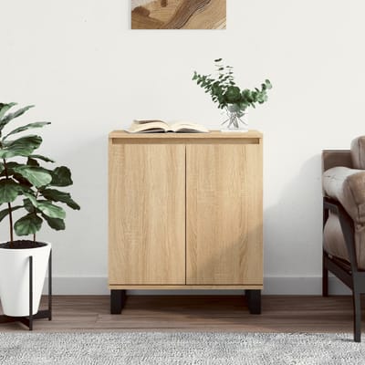vidaXL - Dressoir - 60x35x70 - cm - bewerkt - hout - sonoma - eikenkleurig