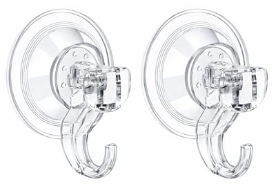 BOTC Zuignap met Haak 10KG - 2 stuks - Zuignaphouder - Verwijderbare kleine Zuignappen - Transparent