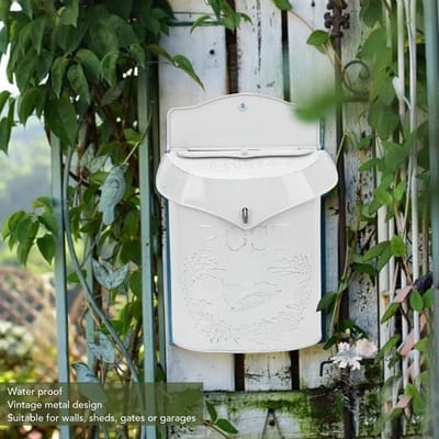 Dailygoods- Brievenbus Grote Capaciteit - Wandmontage - Waterdicht - Handgemaakt Ijzer - Vintage Design - 40 x 24 cm - Mailbox