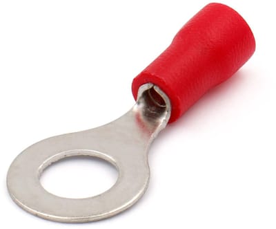 Dailygoods - Ring Terminal - Crimp Connectors - 100 Pack - Rood - Elektrische Connectoren - Voor 0.5-1.5mm² - Geschikt voor Diverse Toepassingen