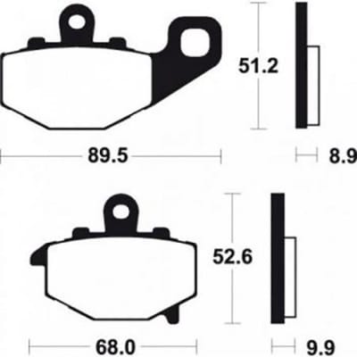 tecnium remblokje voor kawasaki 1000 zx10r 2004 tot 2011 mr187 nieuw