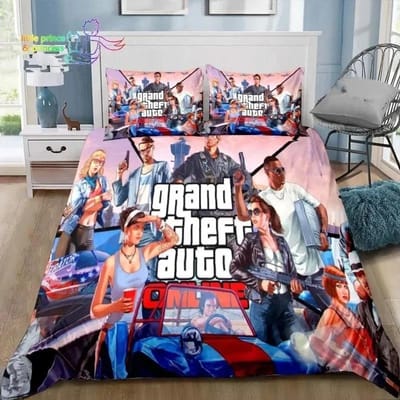 3D Print Grand Theft Auto GTA Game Gamer Beddengoed Set Eenpersoons Twin Volledig Queen King Size Bedset Aldult Kind Slaapkamer EU Single 135x200cm
